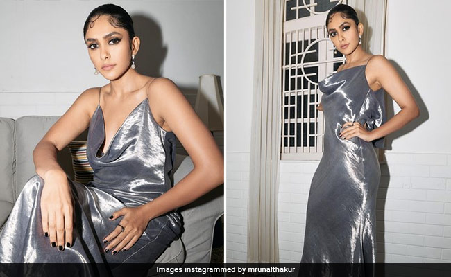 Mrunal Thakur In A Silver Gown Can Start A Party As Soon As She Walks In