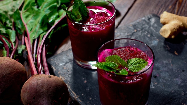 Beetroot lemonade is low in calories and high in water content
