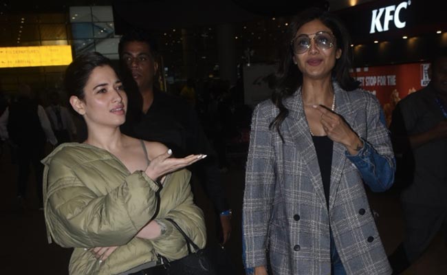 "Never Travel With Beautiful Heroines," Says Shilpa Shetty On Being Photographed With Tamannaah