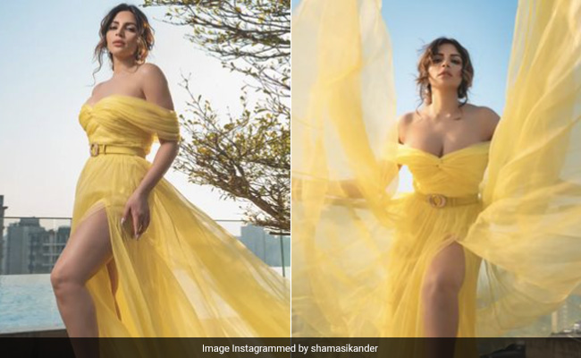 It May Be Dull Outside But At Least Shama Sikander's Sunshine Dress Brightens Our Day