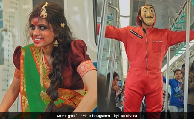 Here's The Truth Behind the Viral Metro Incident Featuring <i>'Manjulika'</i> And <i>'Money Heist'</i> Character