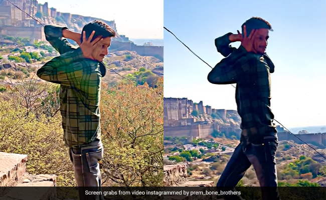 लड़के ने सीढ़ियां चढ़ते-चढ़ते पीछे मोड़ ली पूरी गर्दन, देखकर लोगों के उड़े होश, समझ बैठे भूत!