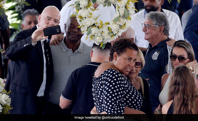 FIFA Chief Gianni Infantino Takes Selfie near Pele's Casket, Internet Furious