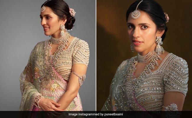 Shloka Ambani Takes Traditional Style The Bright Way In A Multicoloured Abu Jani Sandeep Khosla <i>Ghagra</i>