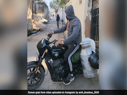 Viral Video Shows Man Riding Harley Davidson Bike To Deliver Milk Viral Video Shows Man Riding Harley Davidson Bike To Deliver Milk
