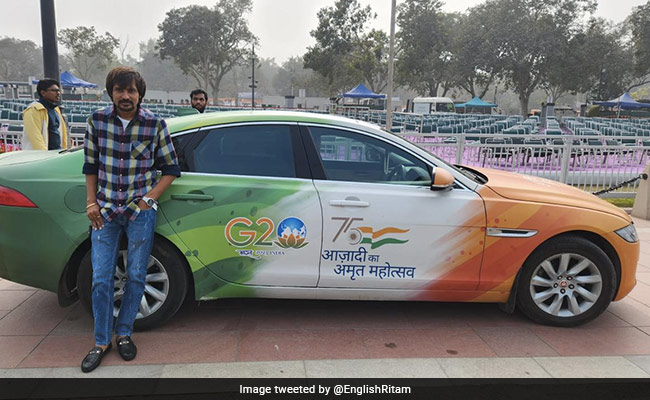 Gujarat Man Wraps Jaguar In G20 Presidency Theme Colours, Drives To Delhi