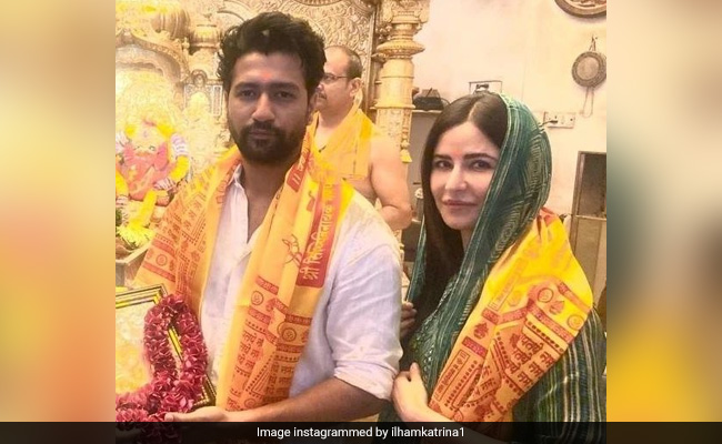 Katrina Kaif And Vicky Kaushal Visit Siddhivinayak Temple. See Pics