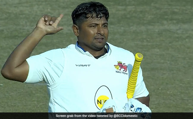 Video: सरफराज खान ने रणजी ट्रॉफी में ठोका सीजन का तीसरा शतक, सिद्धू मूसेवाला स्टाइल में मनाया जश्न