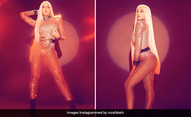 We Love Nora Fatehi A Tad Bit More In Her New Blonde Look And Shimmering Jumpsuit