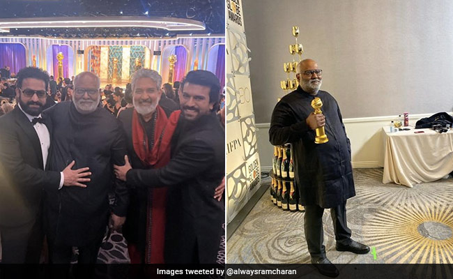 Golden Globe Awards: Ram Charan, Jr NTR And SS Rajamouli Celebrated <i>Naatu Naatu</i> Victory Like This