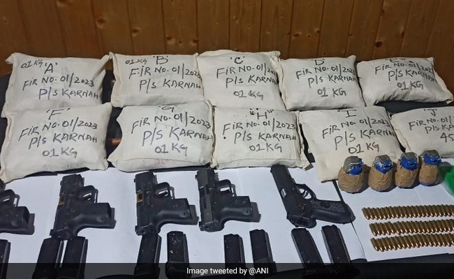 Huge Quantity Of Weapons, Narcotics Seized In Jammu And Kashmir's Kupwara