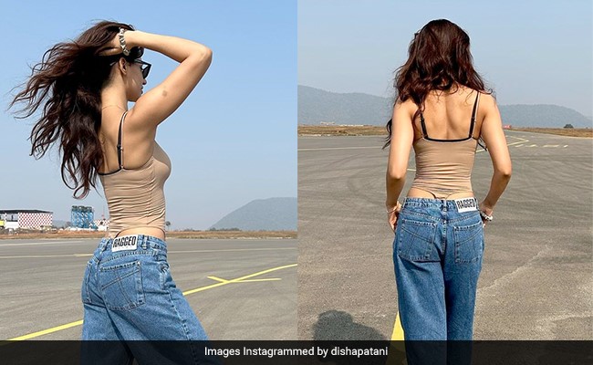Disha Patani Doesn't Even Have To Face Us To Look Her Casual Chic Best In A Bodysuit, Jeans