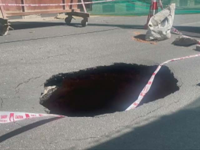 Bengaluru Road Caves In During Metro Construction, Biker Injured