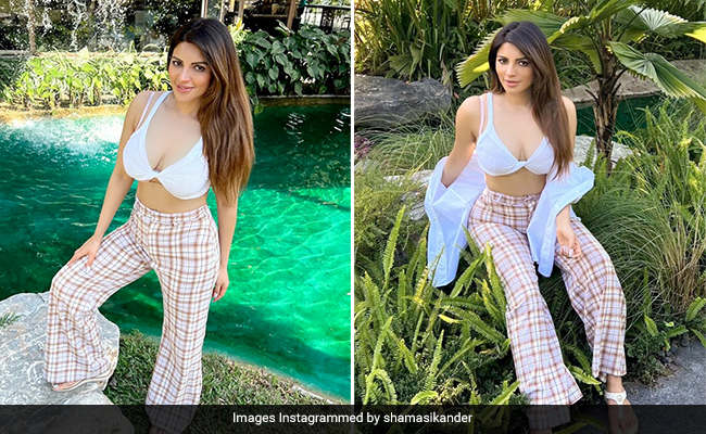 In A White Bralette And Checked Pants, Shama Sikander Is Already Making Heads Turn In 2023