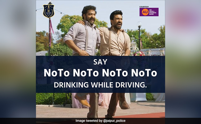 <i>"Naatu Naatu"</i>: Jaipur Police Spreads Drink Driving Awareness Through A Witty Twitter Post