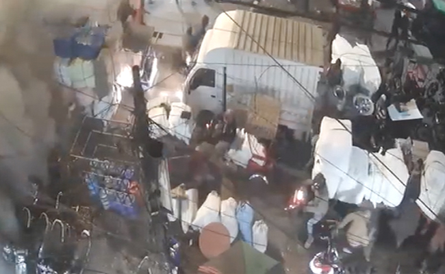 On Camera, Cylinder Blast In Delhi's Prime Wholesale Market