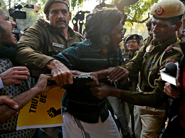 Delhi University Students Detained Amid Clashes Over BBC Series On PM Modi