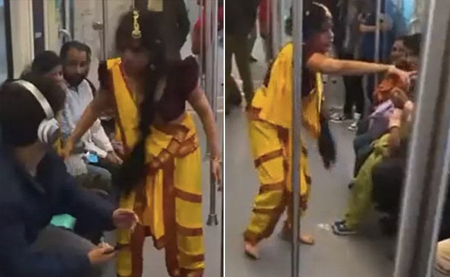 Watch: Woman Scares Metro Passengers In Noida By Dressing Up As <i>'Manjulika'</i>