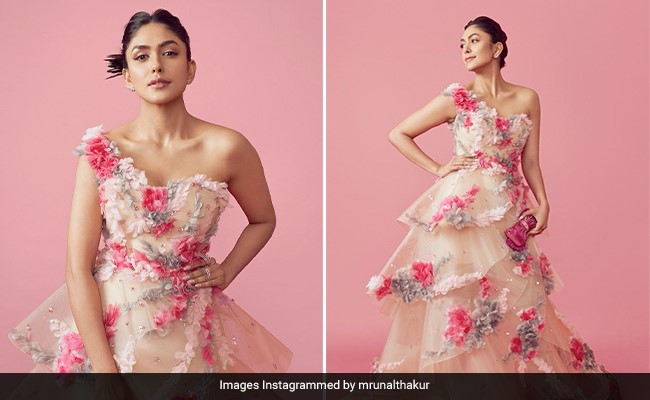 Mrunal Thakur In A Pink Gown Blooms Better Than A Bouquet Of Pretty Peonies