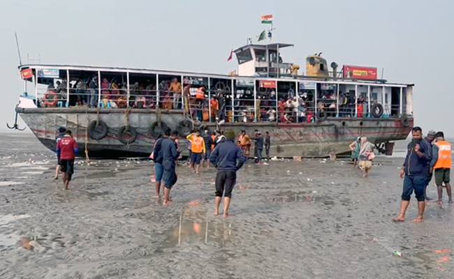 Watch: 600 Gangasagar Pilgrims Stranded In Ocean, Rescue On