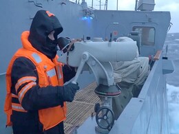 Russian Warship Armed With Missiles Conducts Drills In Norwegian Sea Russian Warship Armed With Missiles Conducts Drills In Norwegian Sea