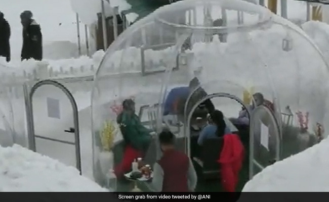 India's First Glass Igloo Restaurant Opens In Kashmir's Gulmarg