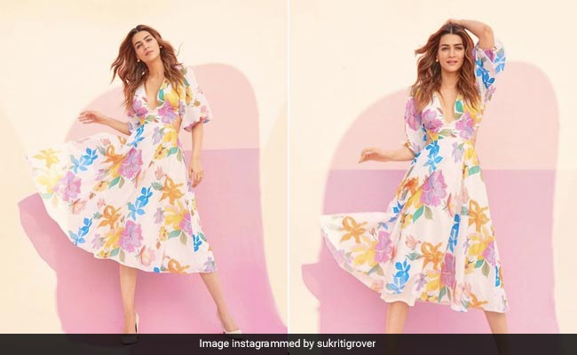 Kriti Sanon Gives A Fresh Spin To Florals In A Beautiful Flared Midi Dress