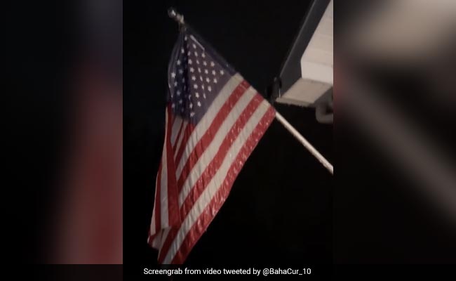 Watch: Powerful Ice Storm In Michigan Freezes US Flag, Internet Stunned