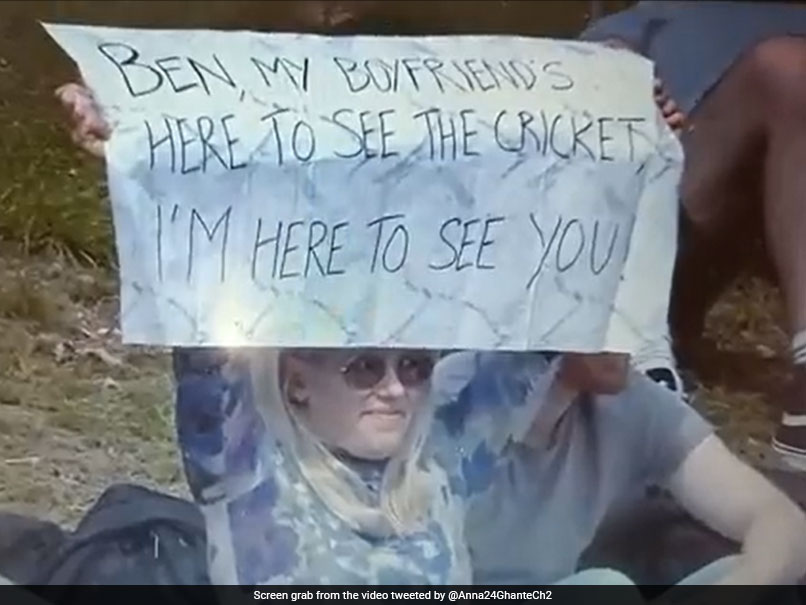 Watch: Woman's Photo With 'Ben, I'm Here To See You' Placard Goes Viral During New Zealand vs England Test