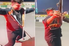 Viral: Men Dance With Rifles, Fire, While Drinking On Ghaziabad Road Viral: Men Dance With Rifles, Fire, While Drinking On Ghaziabad Road