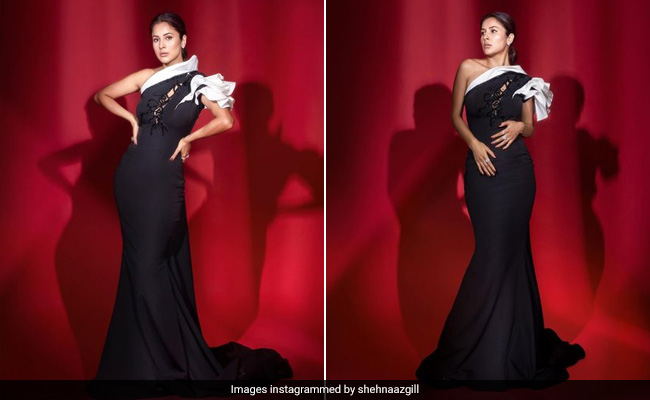 Shehnaaz Gill's Weekend Is Already Beginning On A Stylish Note In A Beautiful Black Gown