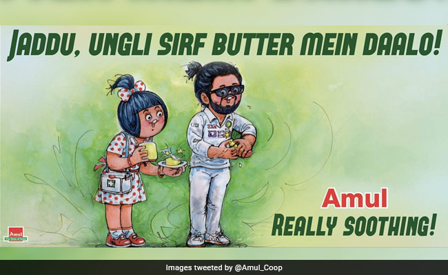 "Dip Finger In Butter": Amul Topical On Ravindra Jadeja's "Cream" Incident