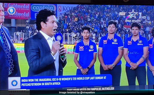 सचिन तेंदुलकर ने शानदार स्पीच देकर महिला अंडर-19 विश्व कप विजेता भारतीय टीम का किया ज़ोरदार स्वागत
