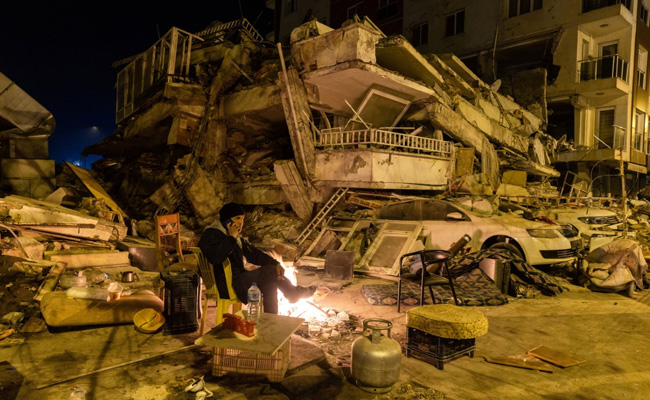 Damaged Buildings Collapse As Fresh 5.6 Magnitude Earthquake Hits Turkey