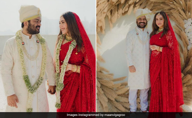 Maanvi Gagroo's Traditional Red Bridal <i>Saree</i> Is Truly Modern In Essence