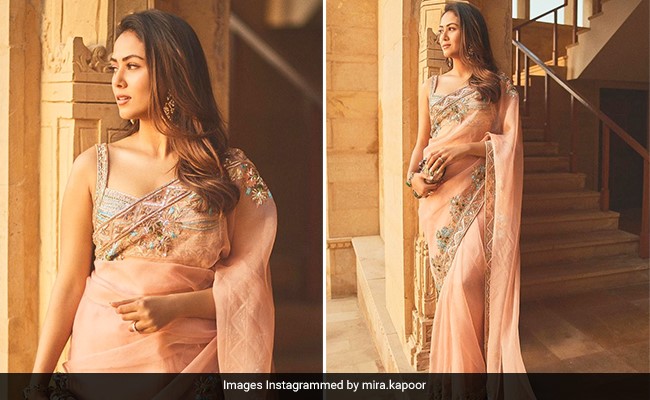 Mira Rajput's "Perfect Pink" <i>Saree</i> Rivals Suryagarh Jaisalmer's Charm