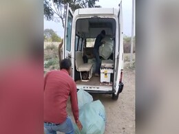 Shoes Transported In Ambulance In Rajasthan, Driver Removed After Viral Video Shoes Transported In Ambulance In Rajasthan, Driver Removed After Viral Video