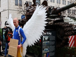 Activists Place Destroyed Tank Outside Russian Embassy In Berlin Activists Place Destroyed Tank Outside Russian Embassy In Berlin