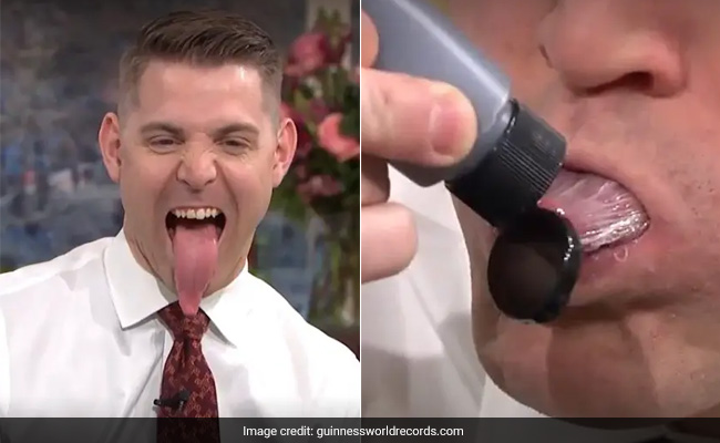 Man With The Longest Tongue In The World Paints With It