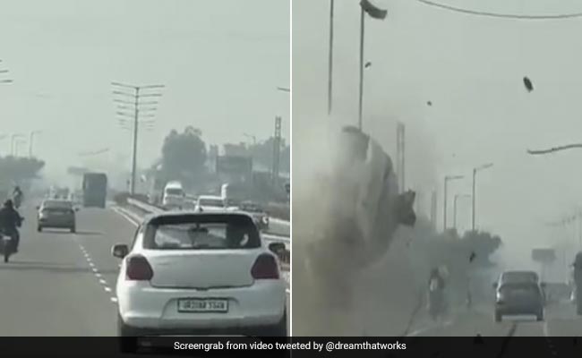 Watch: Stunt Goes Horribly Wrong As Car Crashes Into Divider