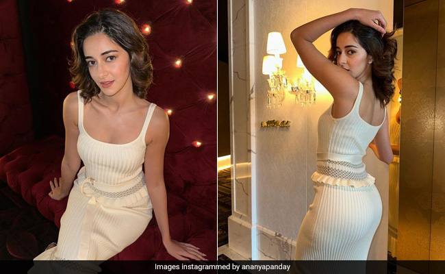It's Frilly, Fun And Fabulous For Ananya Panday Wearing A Chic White Midi Dress In Doha