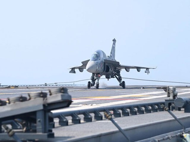 Carrier INS Vikrant Crosses Milestone With First Jet Landing On Deck