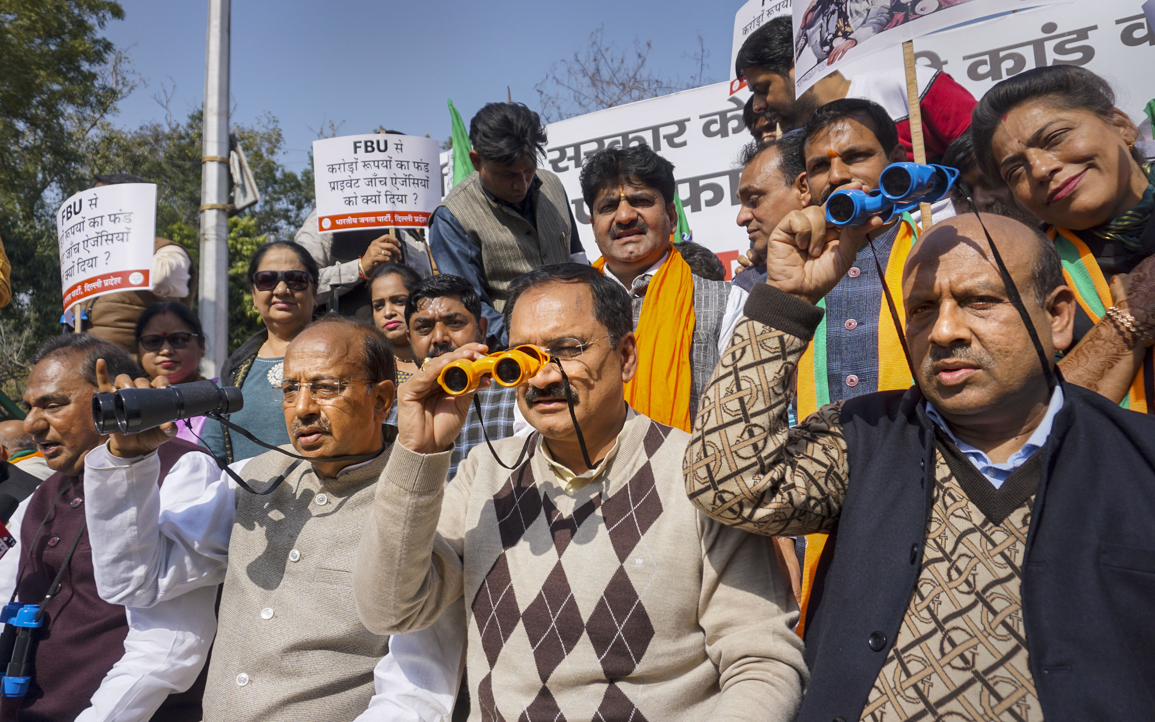Delhi BJP Chief Detained At Protest Against AAP Over Snooping Allegations