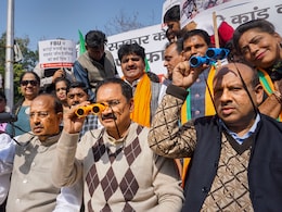 Delhi BJP Chief Detained At Protest Against AAP Over Snooping Allegations Delhi BJP Chief Detained At Protest Against AAP Over Snooping Allegations