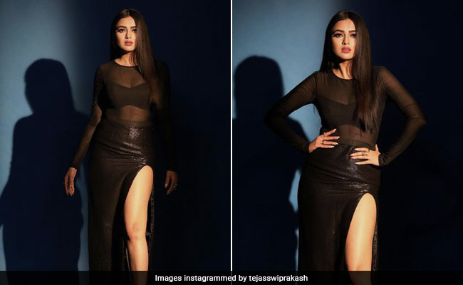 Tejasswi Prakash Aces An All-Black Gown Like A Total Pro, TBH, We Aren't Surprised