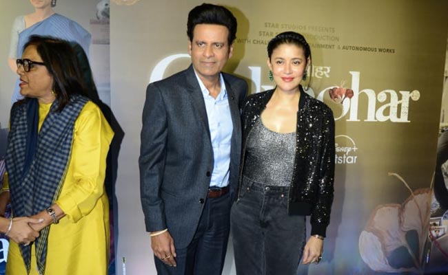 Pics: At <i>Gulmohar</i> Screening, Manoj Bajpayee's Plus One Was Wife Shabana Raza