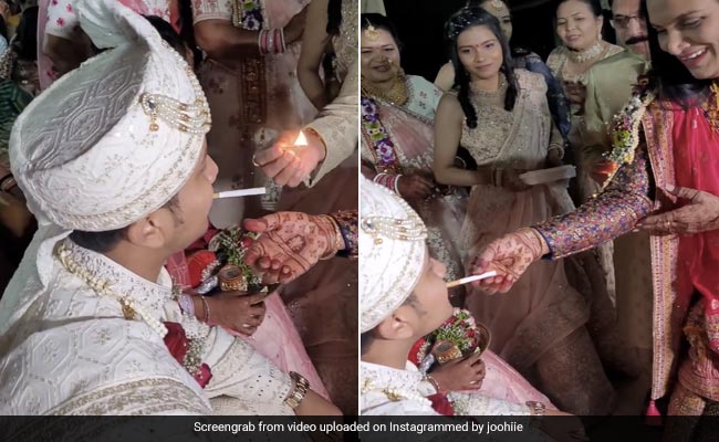 दुल्हन के माता-पिता ने शादी में दूल्हे को सिगरेट पिलाकर किया स्वागत, देखकर लोग हैरान, बोले- सास हो तो ऐसी