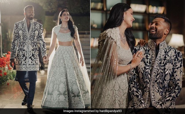 Natasa Stankovic And Hardik Pandya's Dreamy <i>Sangeet</i> Outfits Show What Fairytales Are Made Up Of