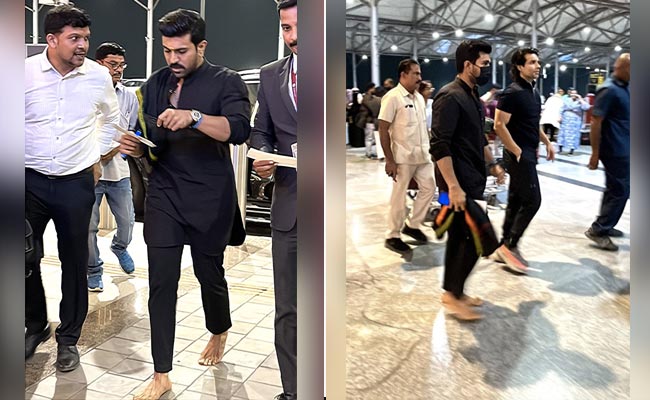 Viral: Ram Charan, Off To The Oscars, Was Barefoot At The Airport ...