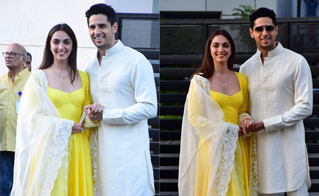Sidharth Malhotra, Kiara Advani In A Yellow <i>Anarkali</i> Enjoy The Sunny Side Of Married Life